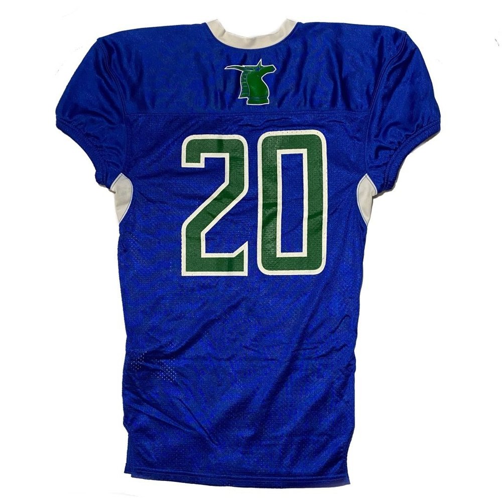 Authentic Under Armour GVK Football Jersey Shirt Size YMD Blue - Picture 2 of 6